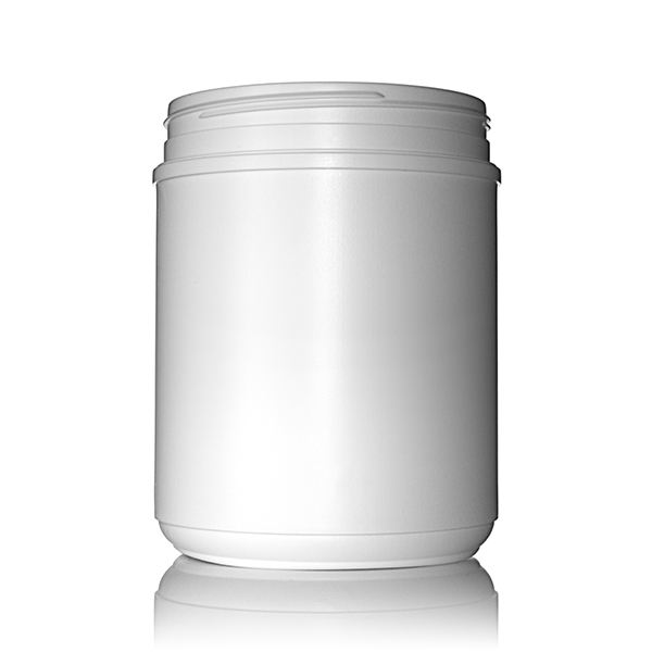 60OZ WHITE HDPE CANISTER ROUND  WITH 120MM NECK DIAMETER