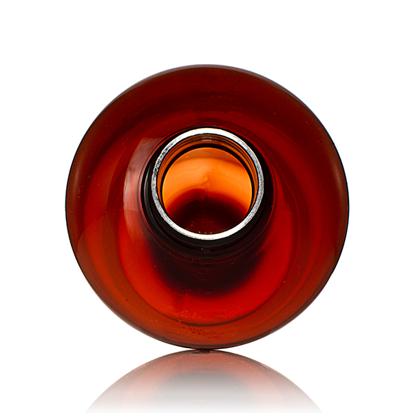 1 LITER AMBER COSMO ROUND PLASTIC BOTTLE - 28-410 NECK-detail image