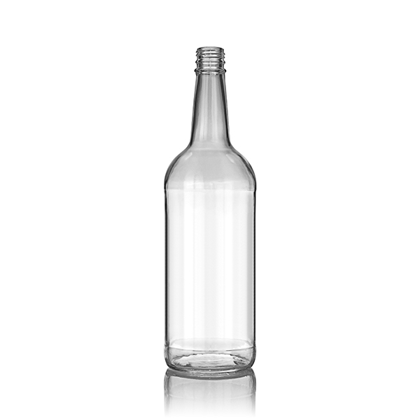 1LITER FLINT GLASS LINCOLN SPIRITS BOTTLE SCREW NECK - 28-350 NECK