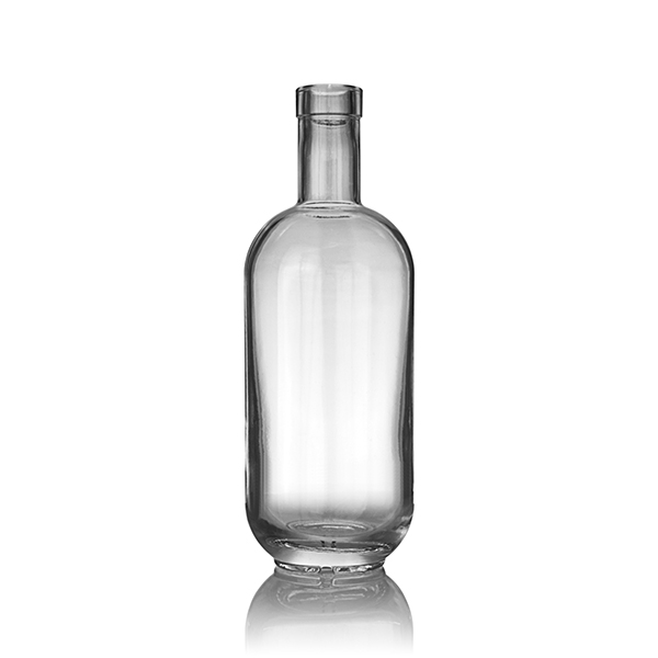 750ML FLINT GLASS CHARLOTTE SPIRTS BOTTLE BAR TOP - 21.5MM NECK