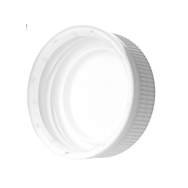 38-DS1.5 WHITE RIB SIDE/MATTE TOP HDPE TAMPER EVIDENT DROP BAND PLUG SEAL CLOSURE-detail image