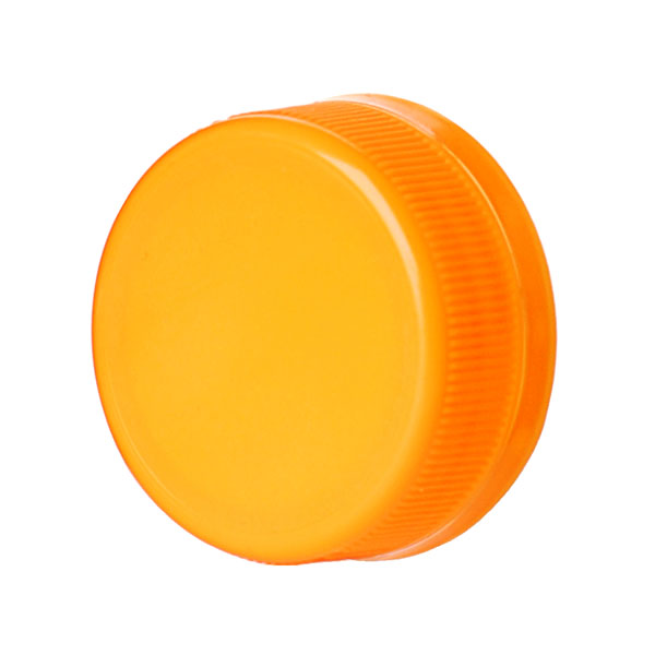 38-DS1.5 ORANGE RIB SIDE/ MATTE TOP HDPE TAMPER EVIDENT DROP BAND PLUG SEAL CLOSURE