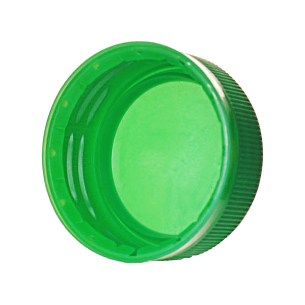 38-DS1.5 DARK GREEN RIB SIDE/ MATTE TOP HDPE TAMPER EVIDENT DROP BAND PLUG SEAL CLOSURE-detail image