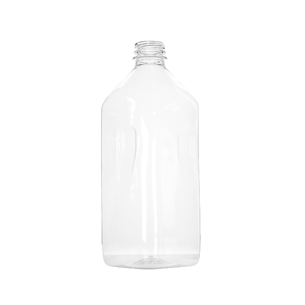 59OZ CLEAR PET TALL MILKMAN PINCH GRIP BEVERAGE BOTTLE SQUARE WITH 38 ...