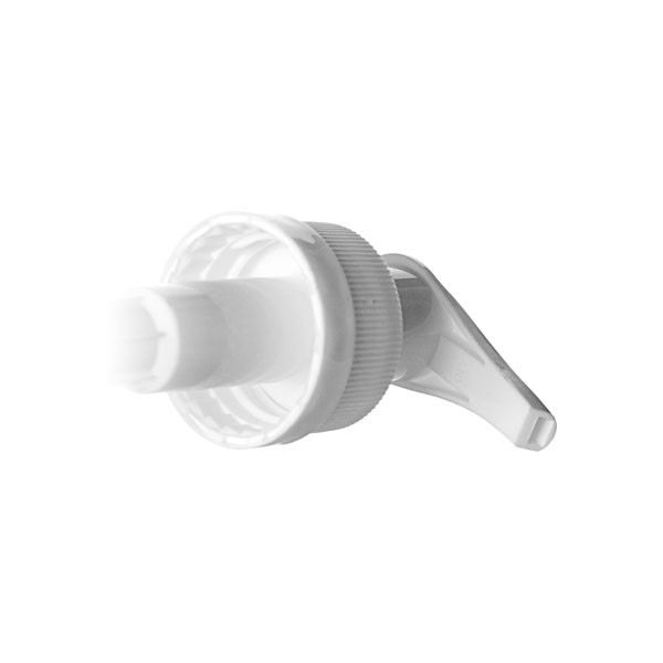 28-410 WHITE PP RIB SIDE TAMPER EVIDENT  PUMP WITH 3.5IN DIP TUBE LENGTH 2.4 X 4.5MM ORIFICE 1.8CC - 2CC OUTPUT-detail image