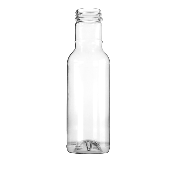 12OZ CLEAR PET HOT FILL RING NECK BOTTLE ROUND - 38-400 NECK