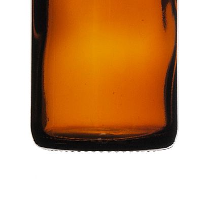 1OZ AMBER BOSTON ROUND GLASS BOTTLE - 20-405 NECK-detail image