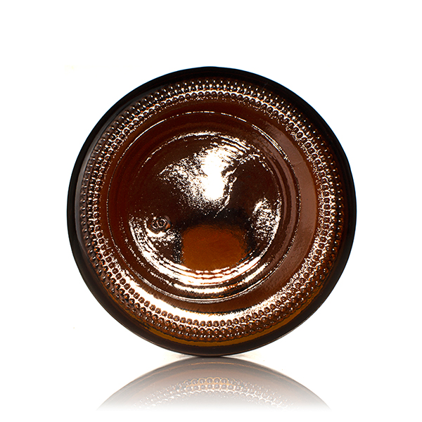 32OZ AMBER GLASS BOSTON ROUND - 33-400 NECK-detail image