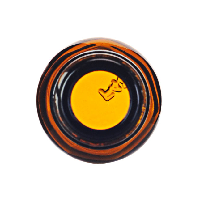 0.5OZ AMBER BIG BEAD BOSTON ROUND GLASS BOTTLE - 18-400 NECK-detail image