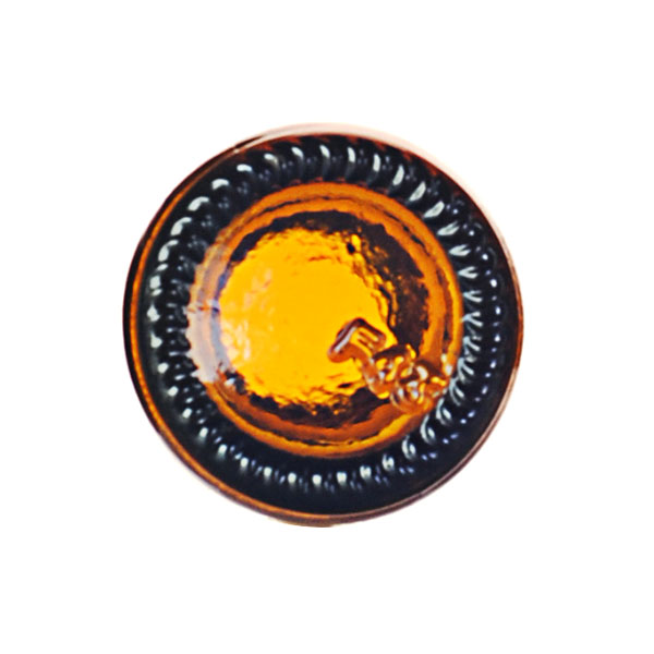 0.5OZ AMBER BIG BEAD BOSTON ROUND GLASS BOTTLE - 18-400 NECK-detail image