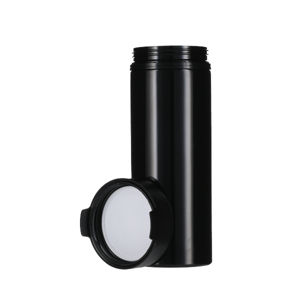 8OZ(240CC) OPAQUE BLACK PET AVIATOR CR JAR WITH BLACK TAMPER EVIDENT BREAK-OFF BAND CLOSURE-detail image