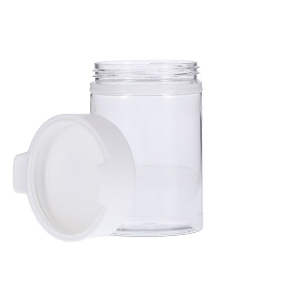 4OZ (120CC) CLEAR PET AVIATOR CR JAR WITH WHITE TAMPER EVIDENT BREAK-OFF BAND-detail image