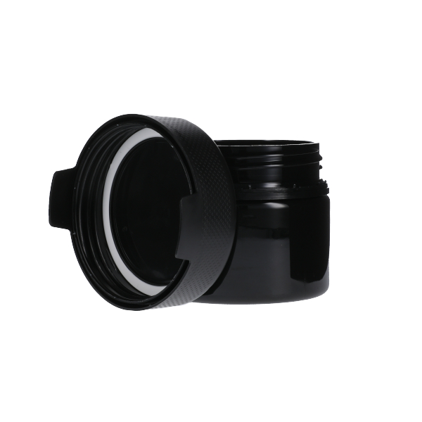 10OZ (300CC) OPAQUE BLACK PET AVIATOR CR XL JAR WITH BLACK TAMPER EVIDENT BREAK-OFF BAND CLOSURE-detail image