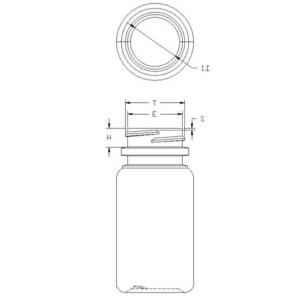 75CC WHITE PHARMA ROUND HDPE WITH 33-400 NECK FINISH