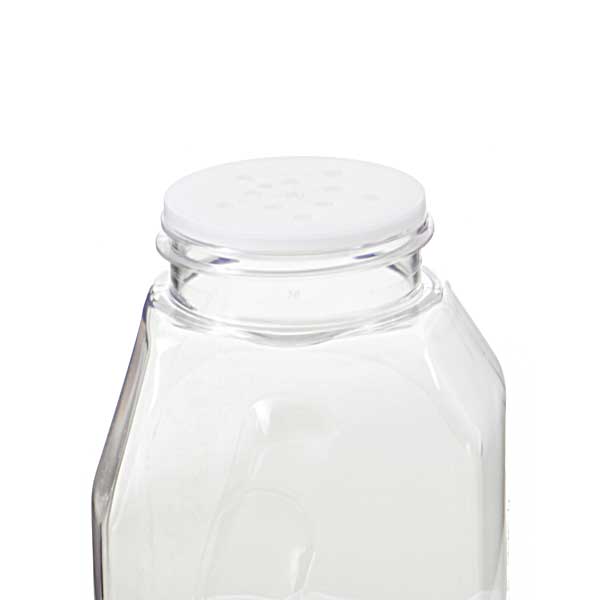 Clear Plastic Oblong Spice Jar 32 OZ