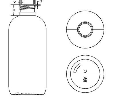 8OZ WHITE BOSTON ROUND HDPE WITH 24-410 NECK FINISH