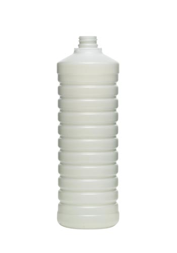 40OZ NATURAL RIBBED ROUND HDPE WITH 28MM NECK