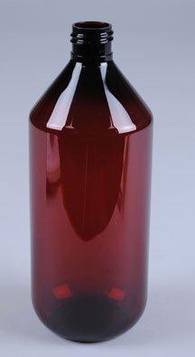 B425, 4 oz. Natural HDPE Plastic Modern Round Bottle, 24mm, 24-410