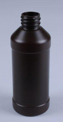 B425, 4 oz. Natural HDPE Plastic Modern Round Bottle, 24mm, 24-410