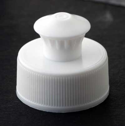 28MM WHITE RIB SIDE PUSH AND PULL DISPENSER (0.143" ORIFICE)