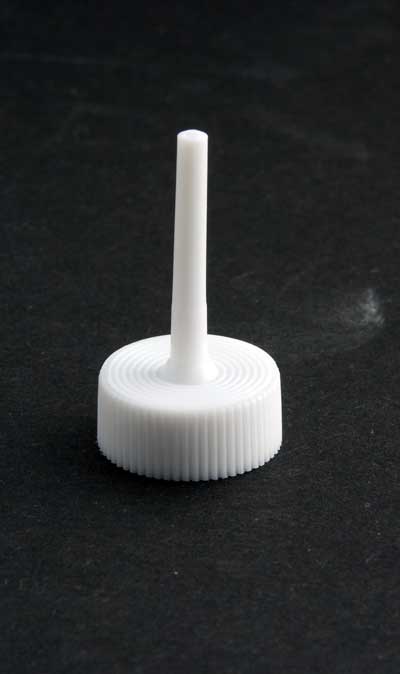 24-410 Natural Plastic Flip Spout Liquid Dispensing Cap - 2.5mm