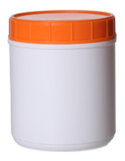 55OZ WHITE CANISTER ROUND HDPE WITH 120MM NECK