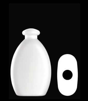 300ML PLUTO OVAL HDPE WITH 24-410 NECK FINISH