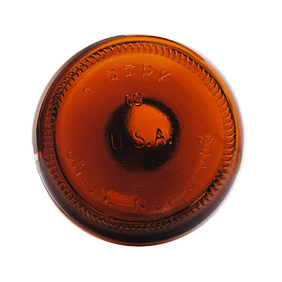 40OZ AMBER GLASS POUR-OUT ROUND - 28-430 NECK-detail image