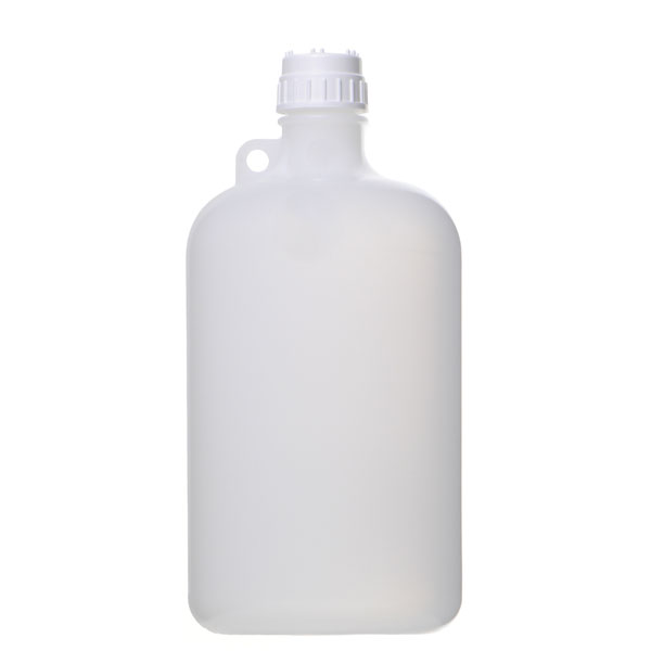 2 GALLON NATURAL LDPE NARROW MOUTH ROUND PLASTIC BOTTLE