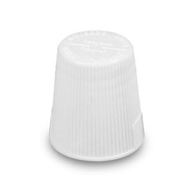 28MM WHITE PP JIGGER TAPERED CHILD RESISTANT CAP (CRC)