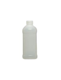 B425, 4 oz. Natural HDPE Plastic Modern Round Bottle, 24mm, 24-410