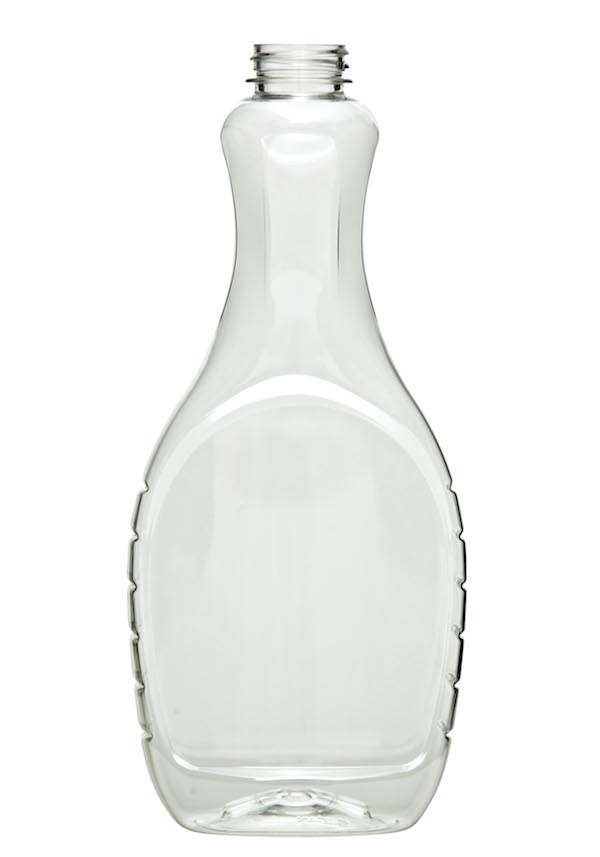 12oz Clear Glass Fluted Bottle at