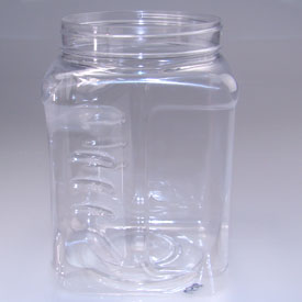 1 GALLON CLEAR PET GRIPPED SQUARE JUG - 110-400 INFO