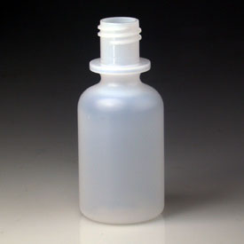 B425, 4 oz. Natural HDPE Plastic Modern Round Bottle, 24mm, 24-410