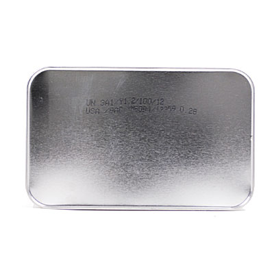 1 GALLON SILVER TIN 1-3/4" PLAIN OBLONG METAL CAN-detail image