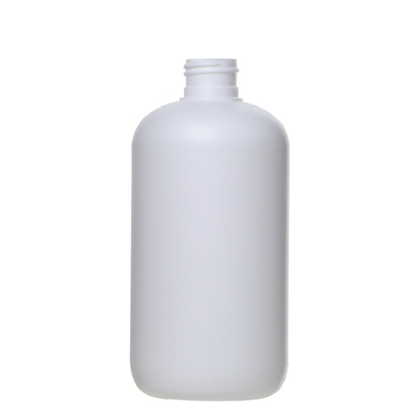 12OZ WHITE BOSTON ROUND PLASTIC BOTTLE - 24-410