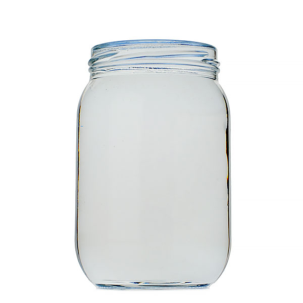 16OZ FLINT GLASS MAYO ROUND GLASS JAR - 70-2030 NECK