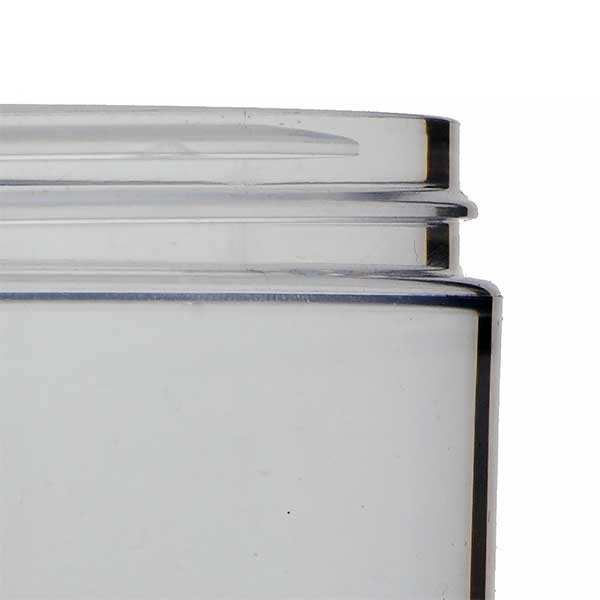 200ML CLEAR PETG HEAVY WALL ROUND PLASTIC JAR - 89-400 NECK-detail image