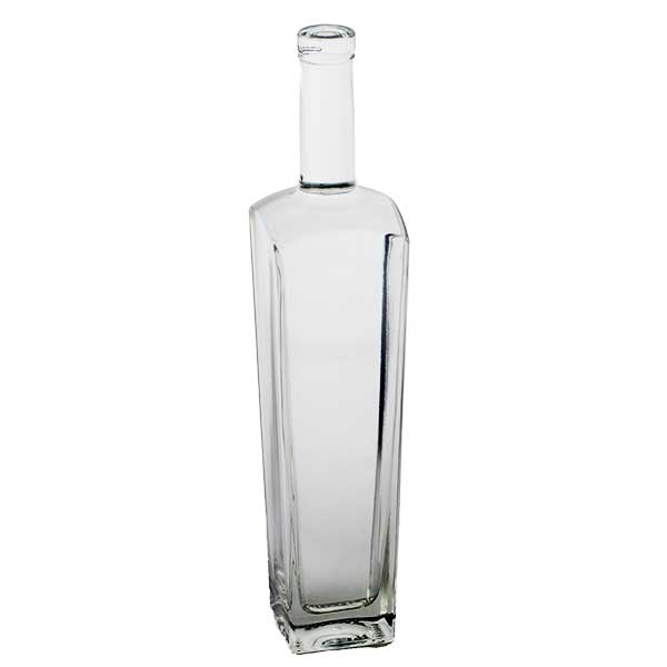 750ML FLINT NEW YORKER SPIRITS BAR TOP SQUARE GLASS BOTTLE WITH 18.5MM NECK-detail image