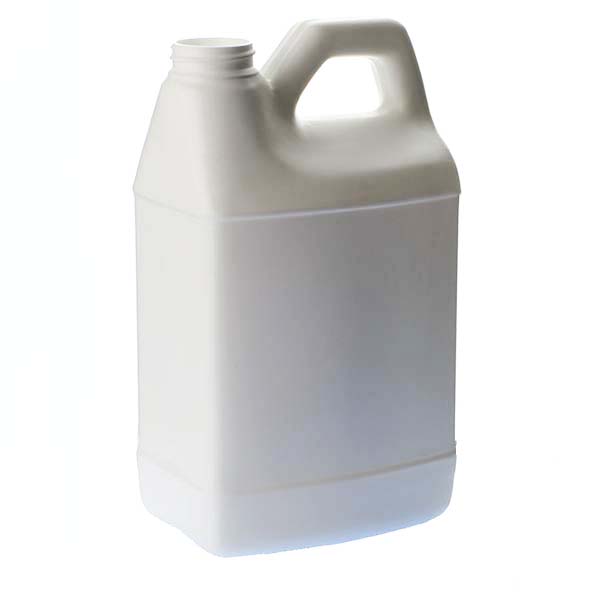 64OZ WHITE HDPE F-STYLE RECTANGULAR WITH 38-400 NECK FINISH INFO