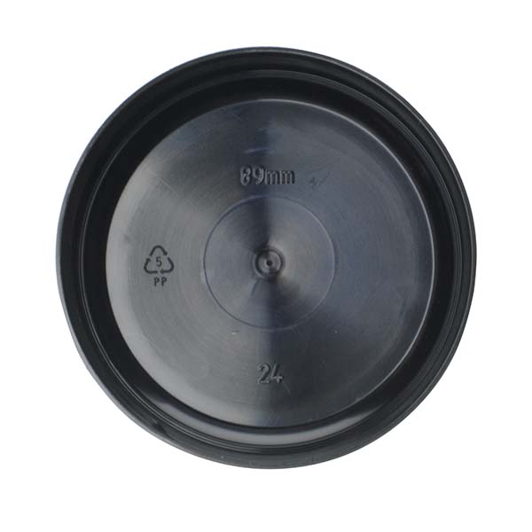 89-400 BLACK SMOOTH SIDE / SMOOTH TOP PP DOME STYLE-detail image