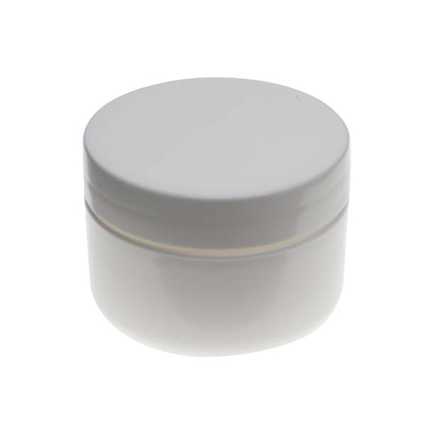 1OZ WHITE PP/PP ROUND BASE DOUBLE WALL JAR ROUND WITH 53MM NECK DIAMETER-detail image