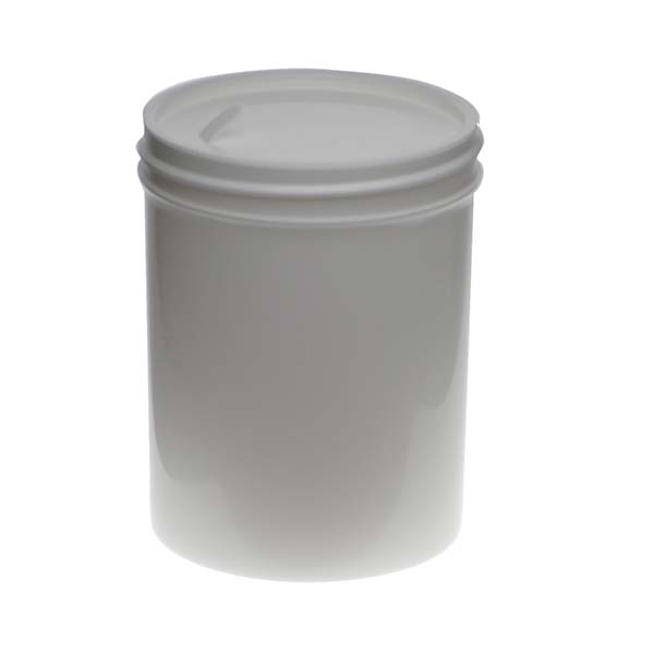 8OZ WHITE PP SINGLE WALL JAR ROUND BASE WITH 70MM NECK DIAMETER-detail image