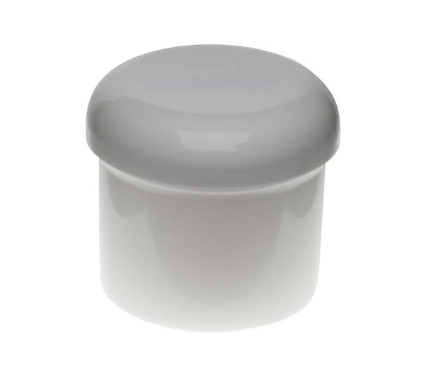  4OZ WHITE PP SINGLE WALL JAR ROUND BASE WITH 70MM NECK DIAMETER-detail image