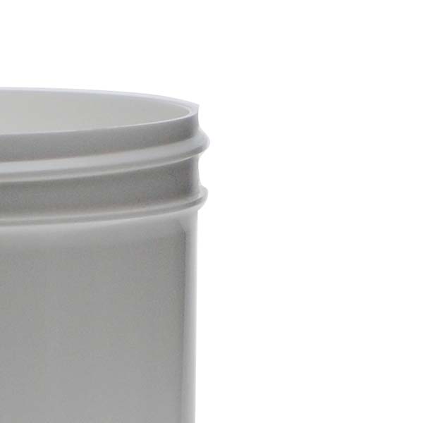 8OZ WHITE PP SINGLE WALL JAR ROUND BASE WITH 70MM NECK DIAMETER-detail image