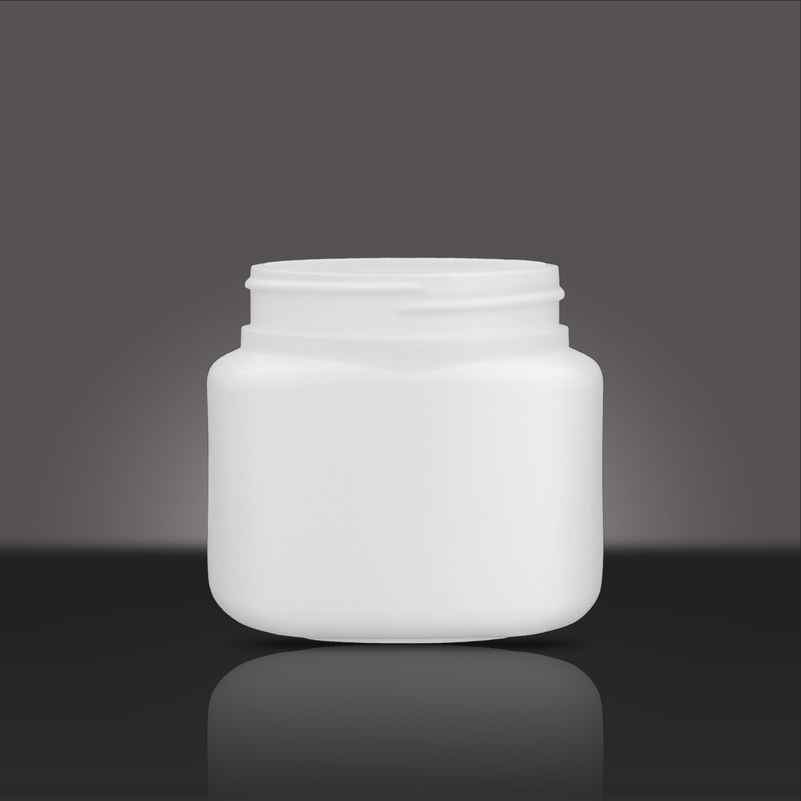 500 ML NATURAL HDPE CREAM JAR SQUARE WITH  83 - 400SP NECK FINISH