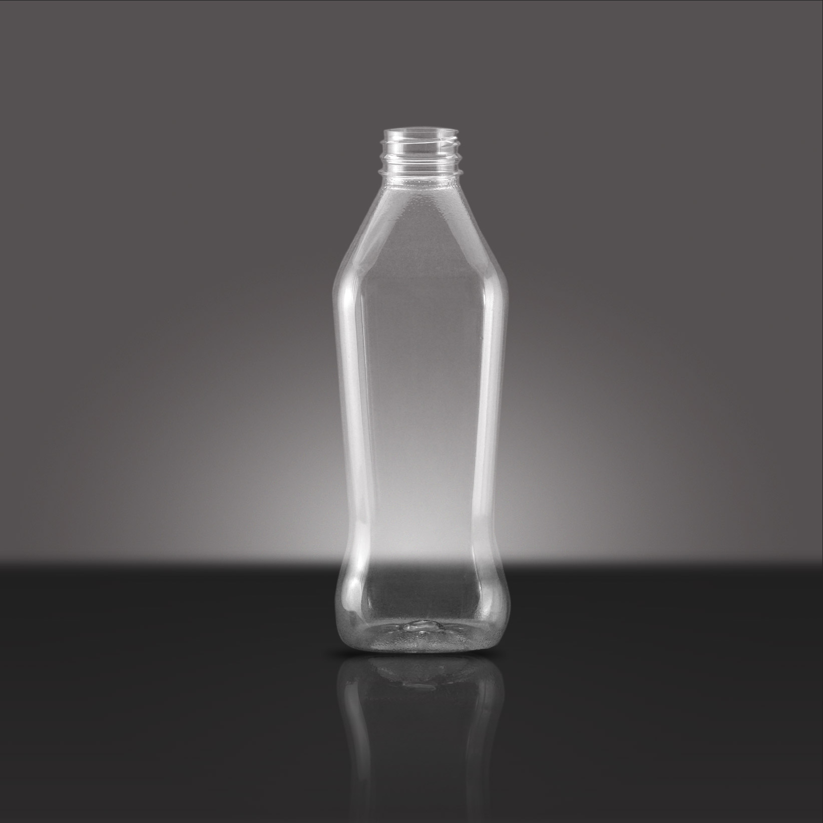 946 ML CLEAR PET PETE  JUICE BOTTLE TAPERED SQUARE WITH  38 - TE Pano NECK FINISH