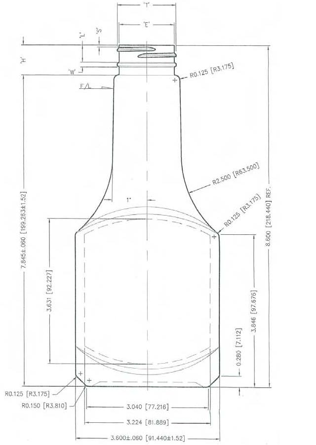 16 OZ NATURAL HDPE OVAL WITH  38 - 400 SP NECK FINISH