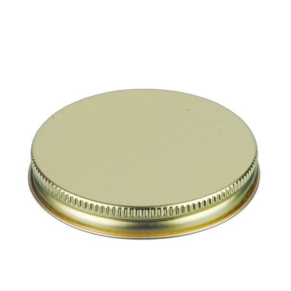 70-400 GOLD THREADS AND KNURLED EDGE TIN PLATE METAL SCREW CAP - PULP AND ALUMINUM LINER