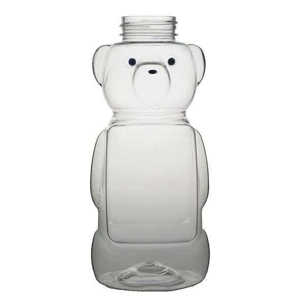 15OZ CLEAR PLASTIC BOTTLE HONEY BEAR 2-PANEL - 38-400 NECK-detail image